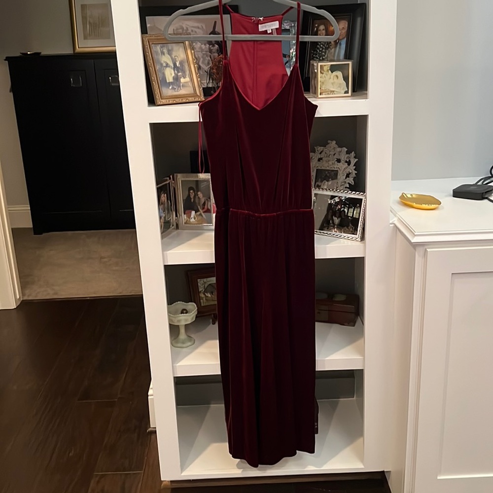 1. State romper jumpsuit stretch velvet